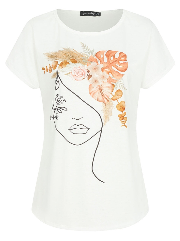 T-Shirt with Flower Print